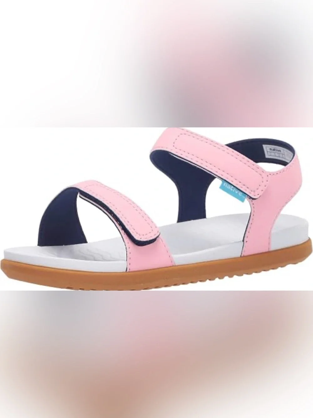 Native Kids Pink and Navy Eva Strap Sandals stock (19)